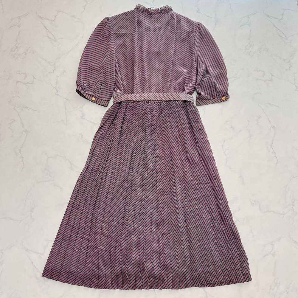 【Showa Retro】Vintage Frill Pleated One-Piece Dres… - image 11