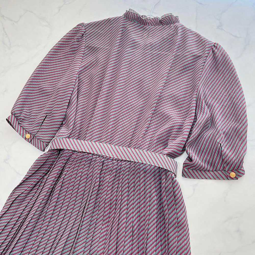 【Showa Retro】Vintage Frill Pleated One-Piece Dres… - image 12