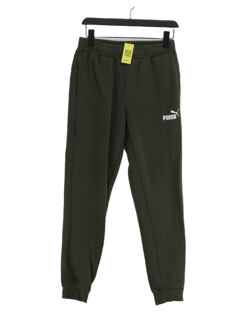 Puma Men's Sports Bottoms S Green Cotton with Pol… - image 1