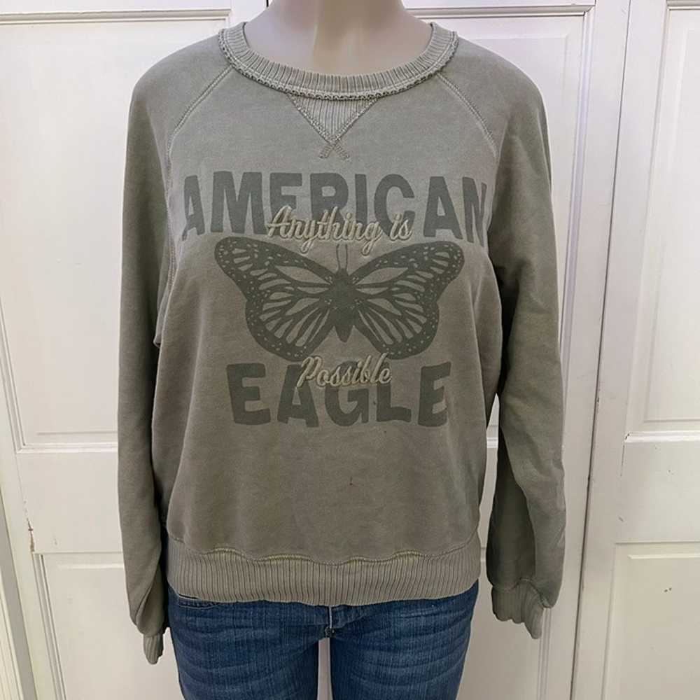 2000s American Eagle Butterfly Crewneck Sweatshirt - image 1