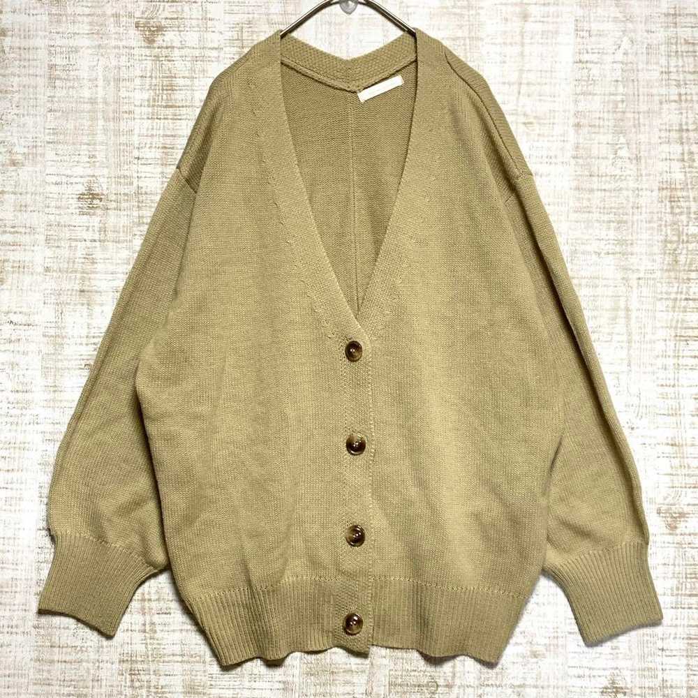 Alexander Alexander M Knit Cardigan Khaki Oversiz… - image 1