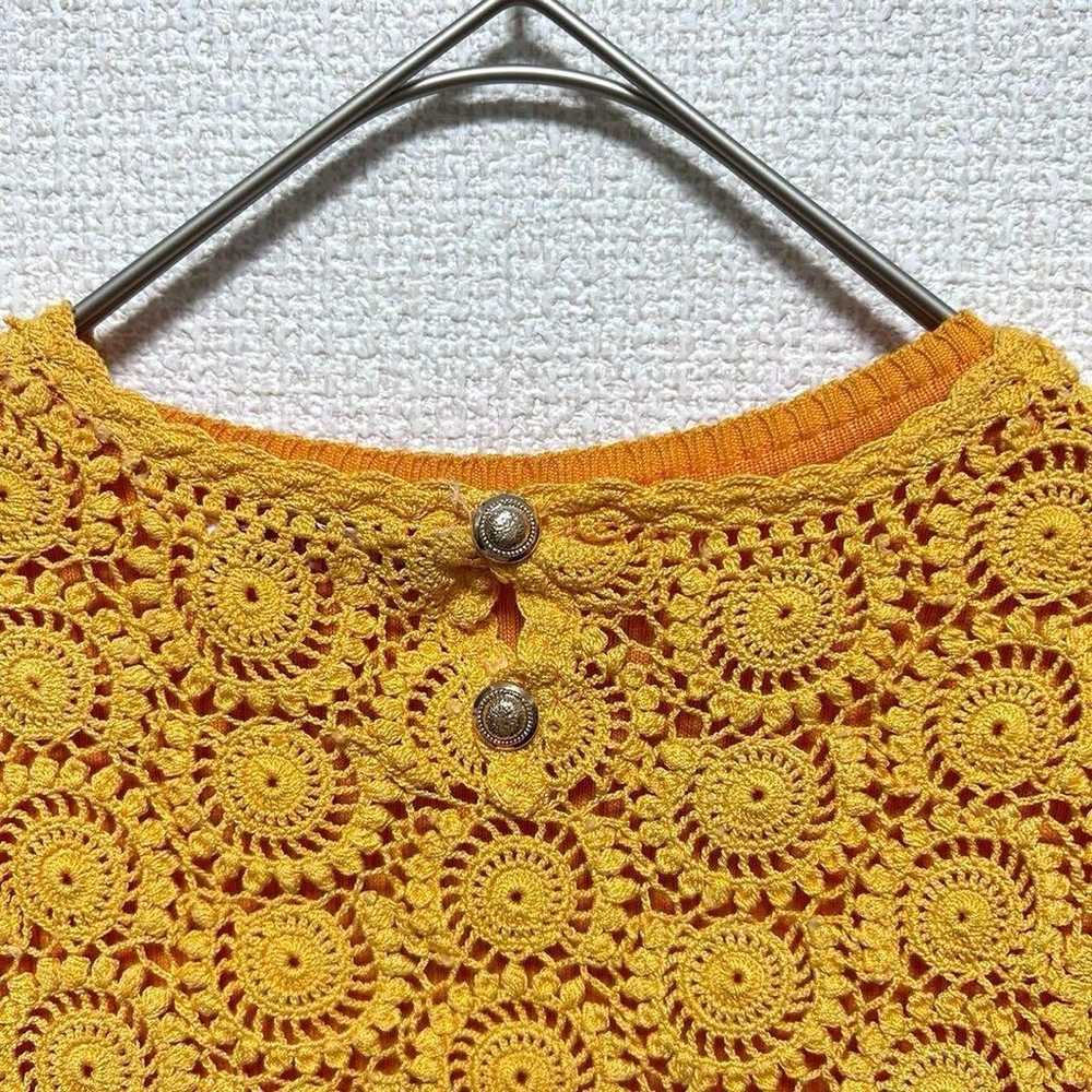 Vintage retro total lace summer knit sleeveless v… - image 11