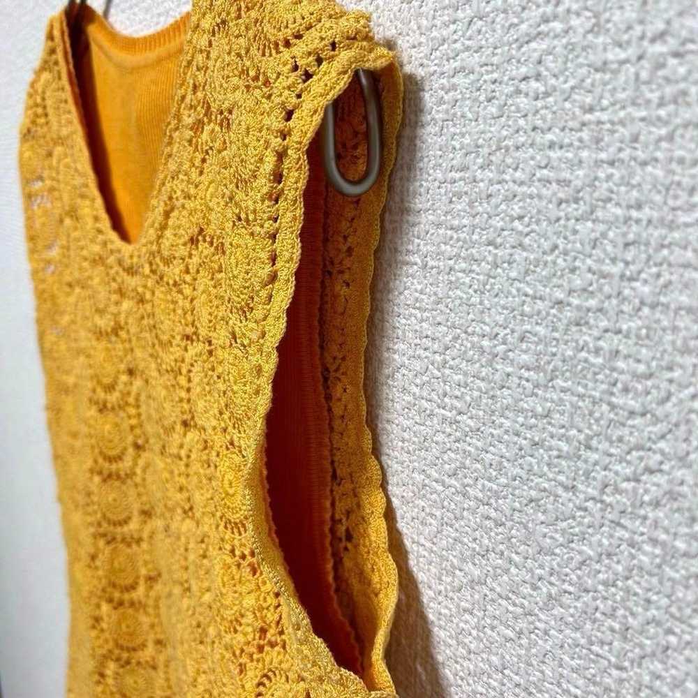 Vintage retro total lace summer knit sleeveless v… - image 4