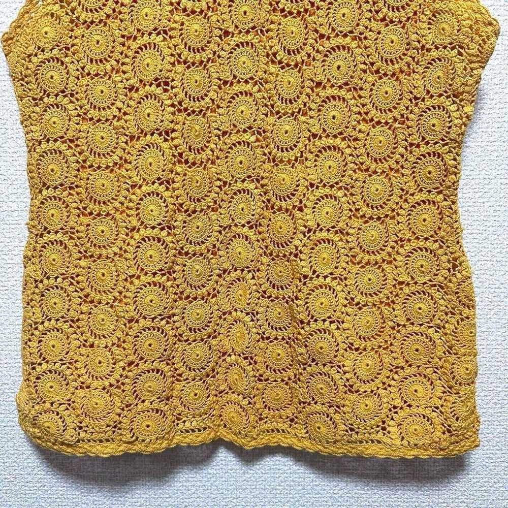 Vintage retro total lace summer knit sleeveless v… - image 6