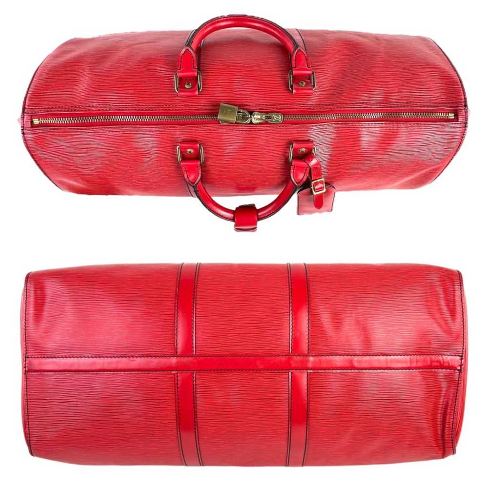 Louis Vuitton Keepall leather travel bag - image 4