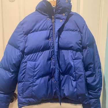 Banana Republic blue puffer jacket