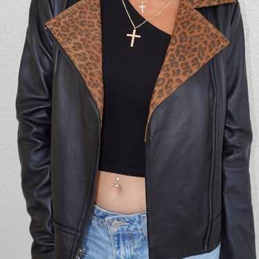 Vintage Neiman Marcus Cheetah Leather Jacket - image 1