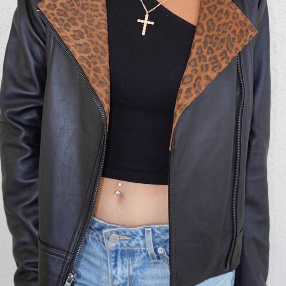 Vintage Neiman Marcus Cheetah Leather Jacket - image 2