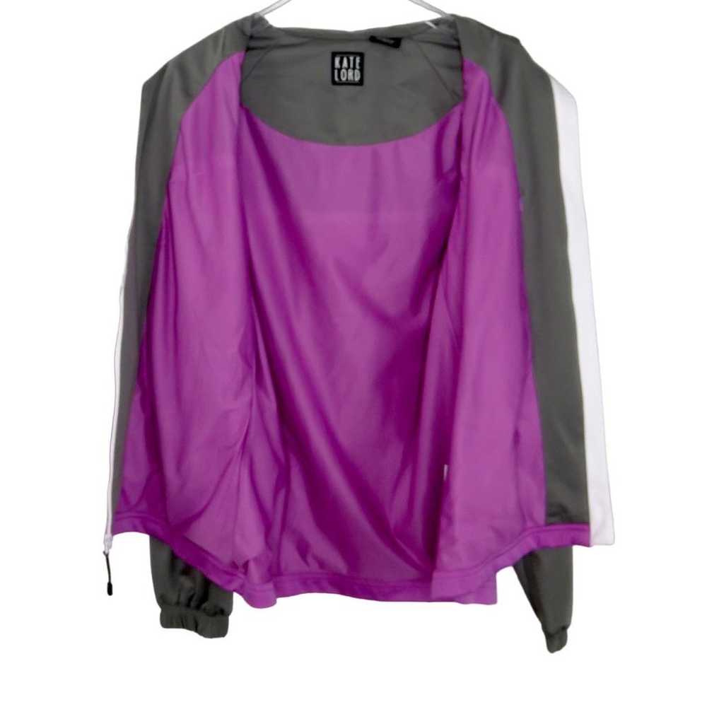 1990s Vintage Kate Lord Purple & Gray Windbreaker… - image 3