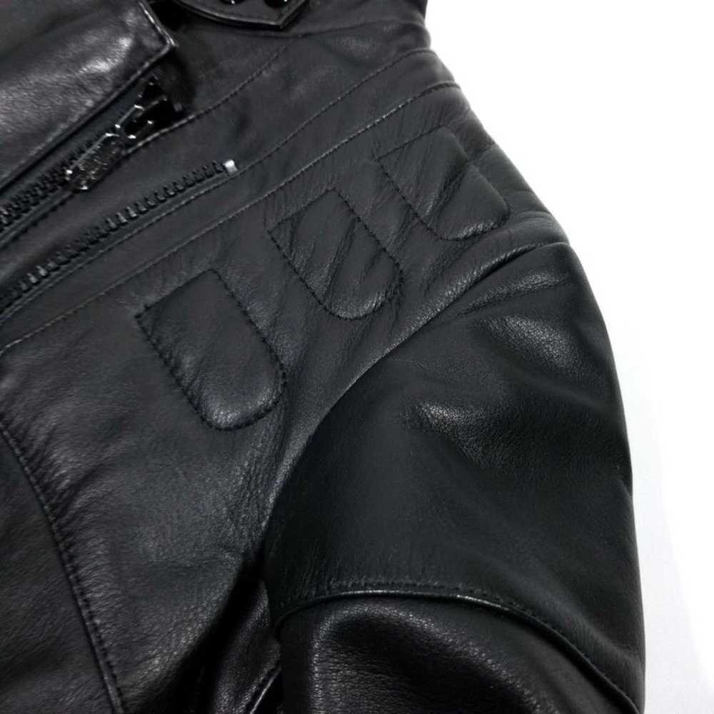 VINTAGE 90s Harley Davidson Quilted Leather Moto … - image 12