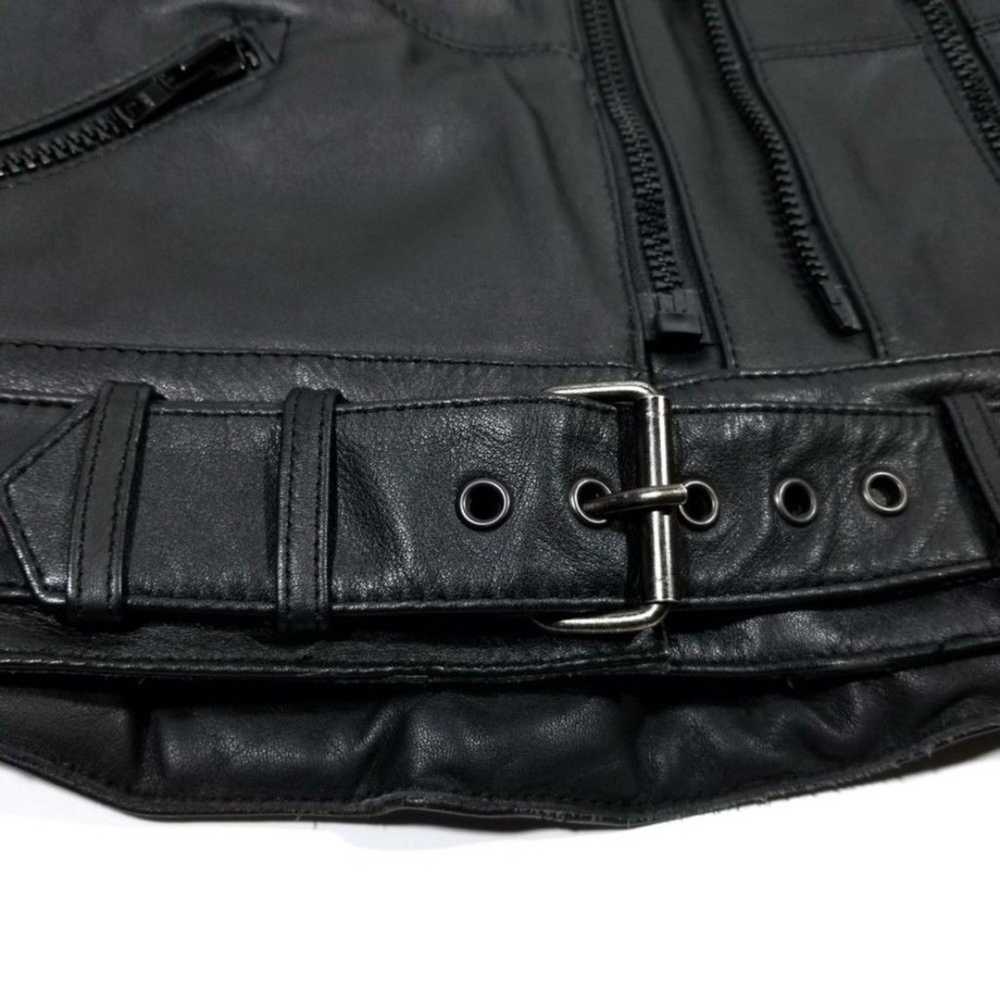 VINTAGE 90s Harley Davidson Quilted Leather Moto … - image 9