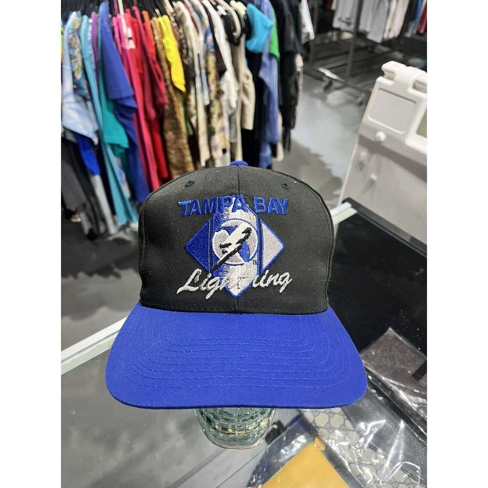 Ccm 90s CCM NHL Tampa Bay Lightning Snapback Hat … - image 2