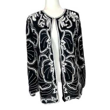 Imperial Handicrefts Silk Beaded Jacket Womens Me… - image 1