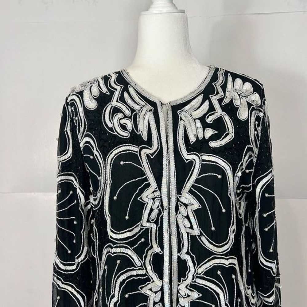 Imperial Handicrefts Silk Beaded Jacket Womens Me… - image 3