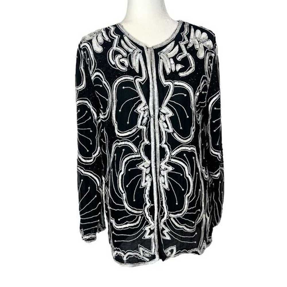 Imperial Handicrefts Silk Beaded Jacket Womens Me… - image 4