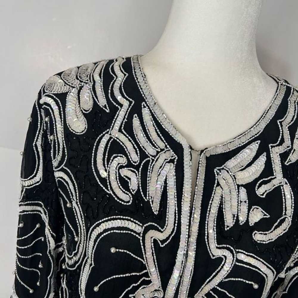 Imperial Handicrefts Silk Beaded Jacket Womens Me… - image 5