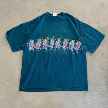 Vintage 1998 Rattlesnake Green Tie Dye Habitat T-Shirt Size XXL shops 2XL double sided