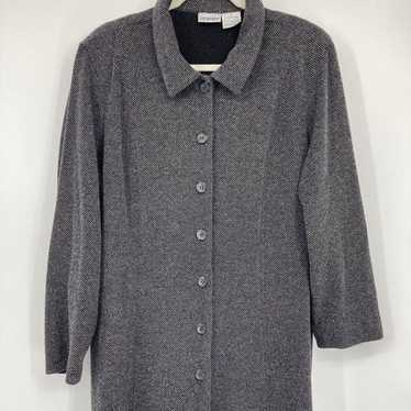 Vintage Liz Baker Women’s Grey Jacket Size 2X - image 1