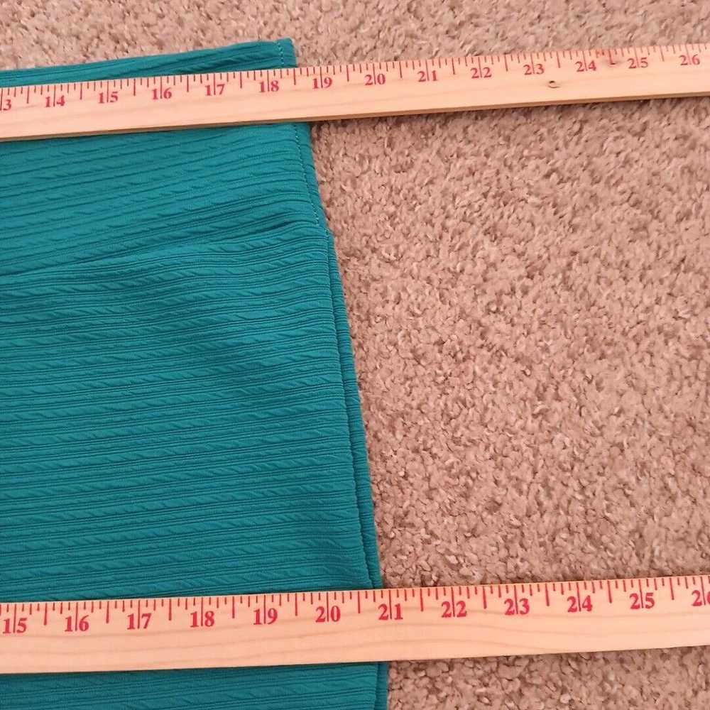 Vintage LuLaRoe Cassie Skirt 2XL Blue Striped Tex… - image 3