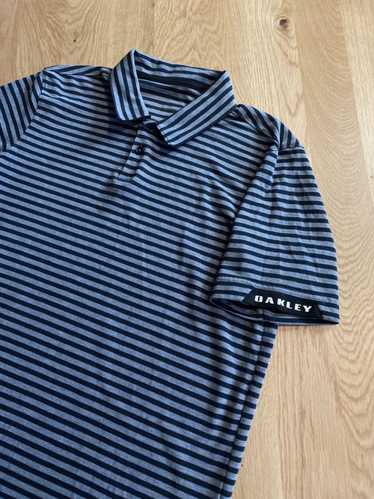 Oakley RARE Oakley Striped Golf Polo M