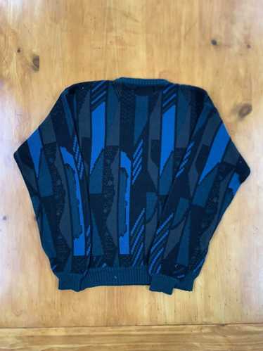 Coloured Cable Knit Sweater × Vintage Vintage Blu… - image 1