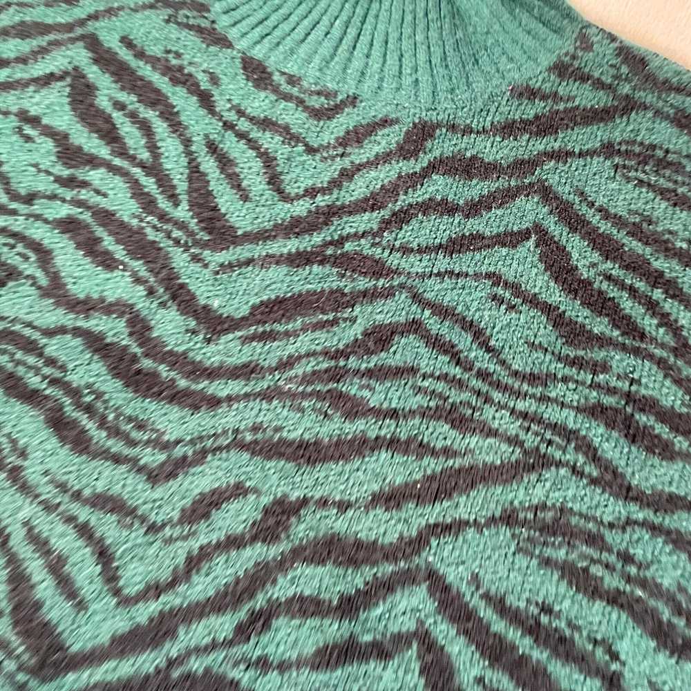 Torrid Torrid Sweater Womens 1 Green Zebra Print … - image 4