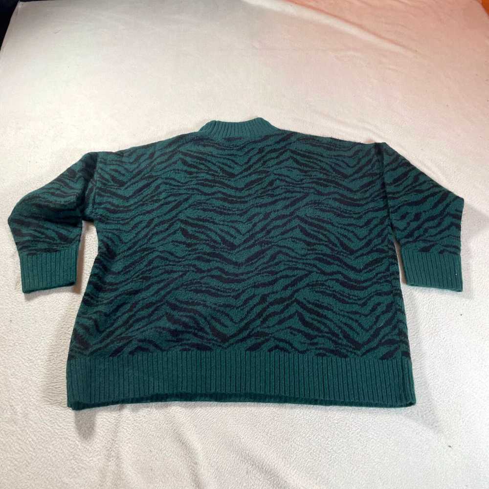 Torrid Torrid Sweater Womens 1 Green Zebra Print … - image 7