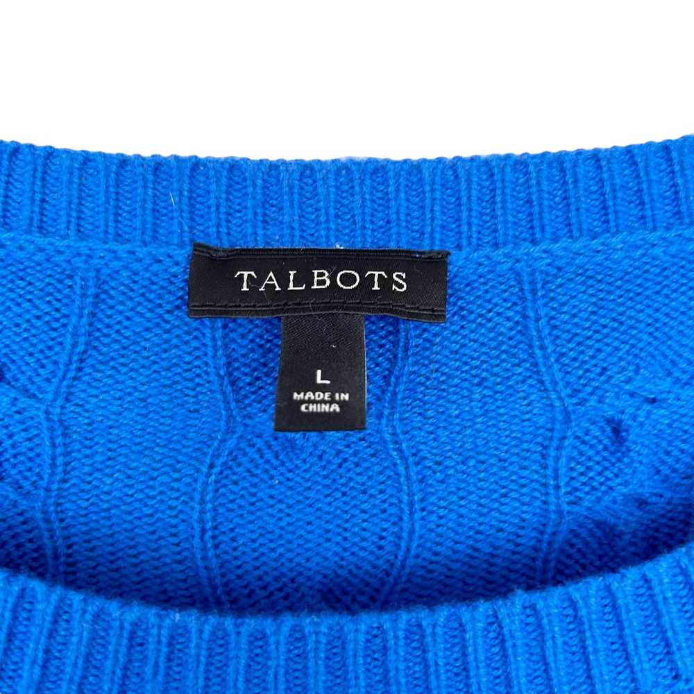 Other Talbots Blue Cable Knit Lambswool Blend Swe… - image 2