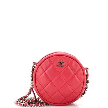 CHANEL Round Clutch with Chain Quilted Lambskin M… - image 1