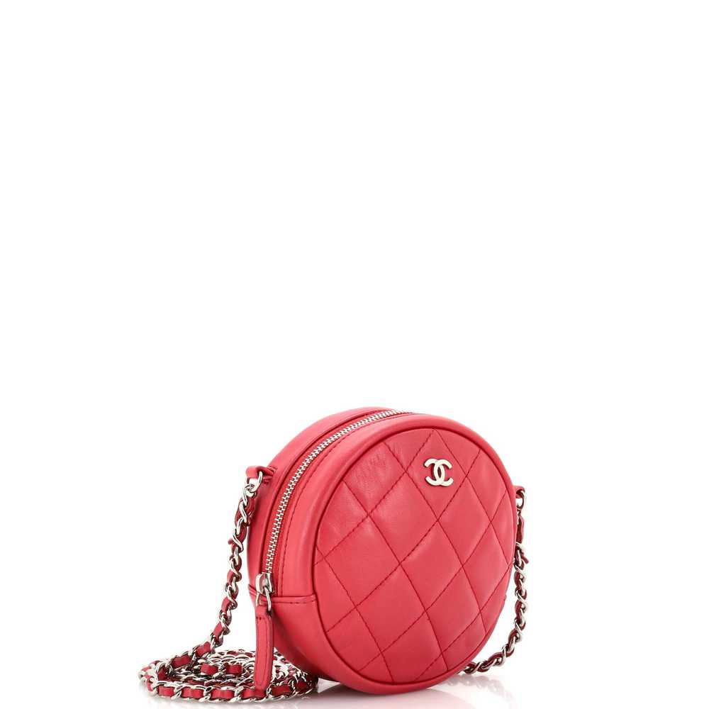 CHANEL Round Clutch with Chain Quilted Lambskin M… - image 2