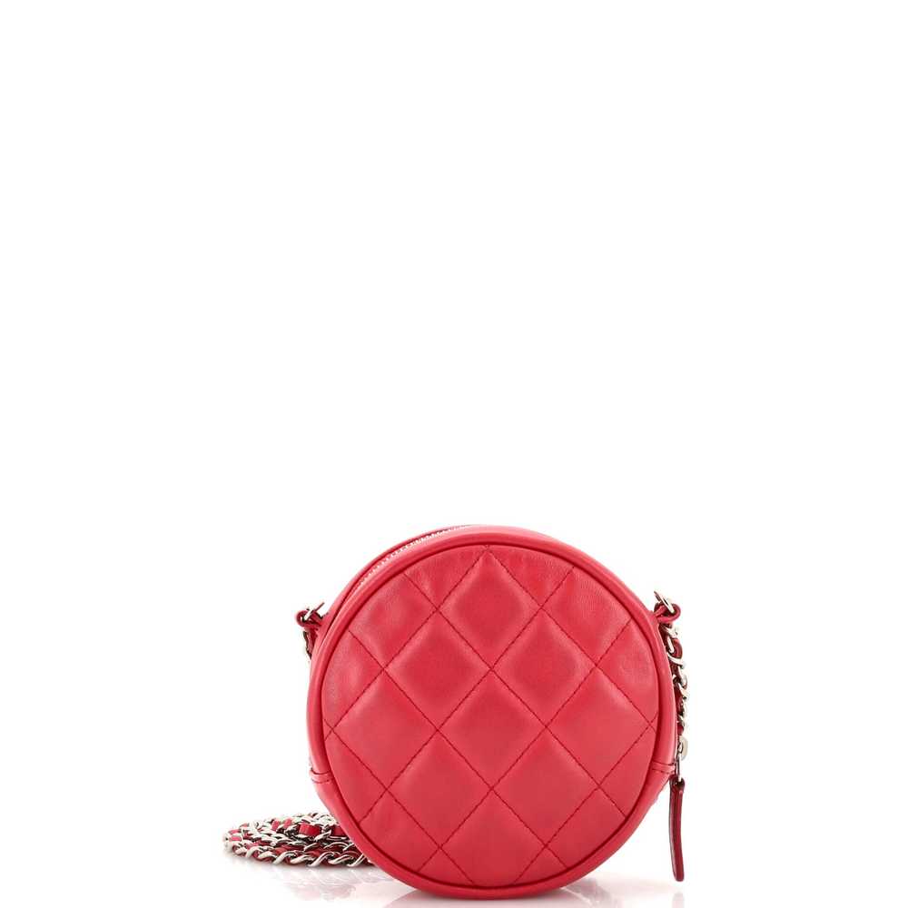 CHANEL Round Clutch with Chain Quilted Lambskin M… - image 3