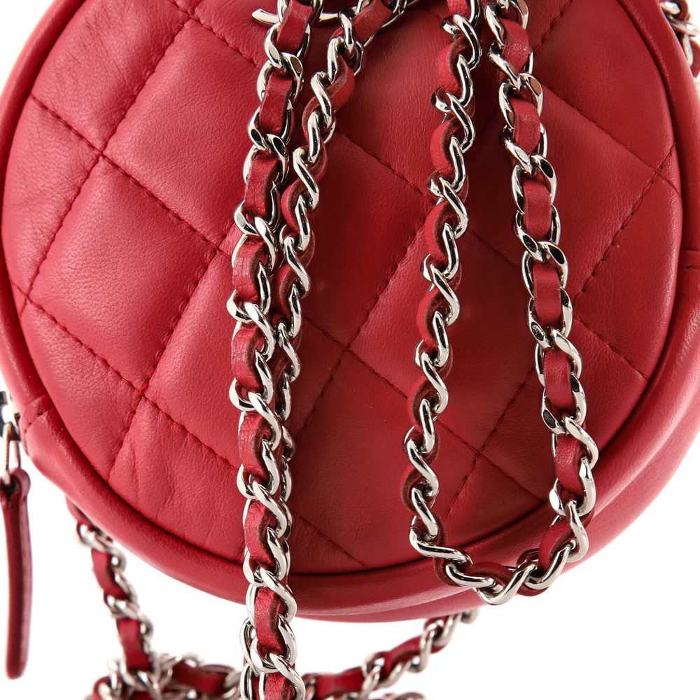 CHANEL Round Clutch with Chain Quilted Lambskin M… - image 7