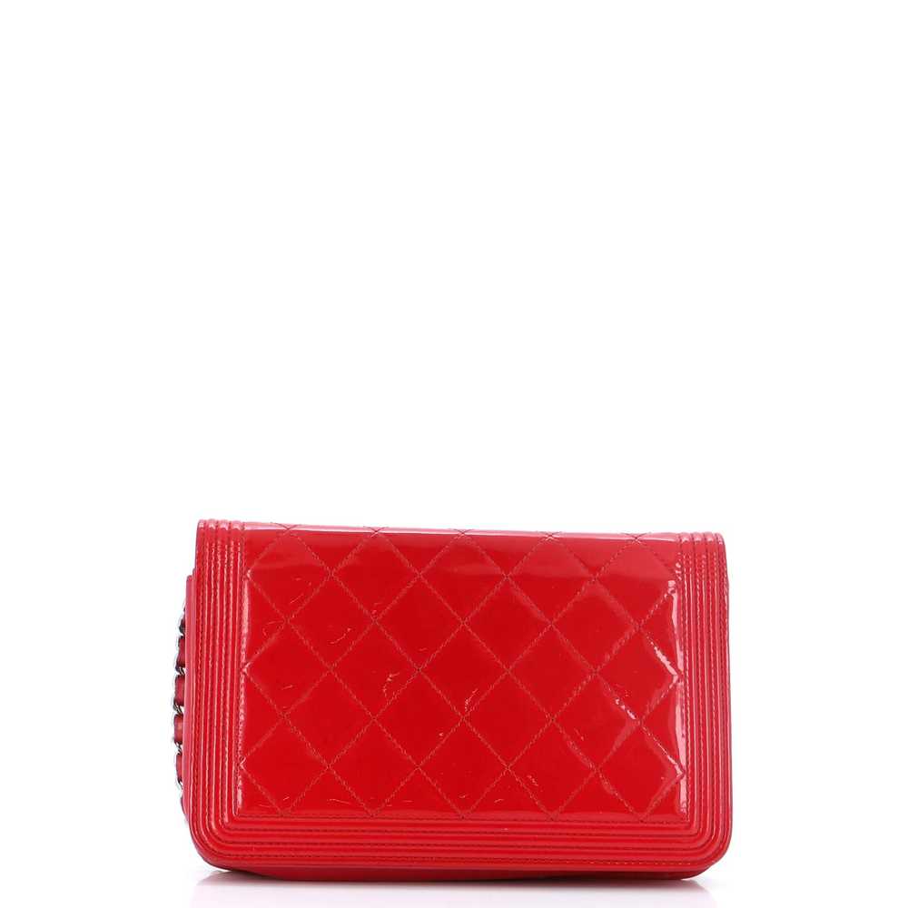 CHANEL Boy Wallet on Chain Quilted Patent - image 3