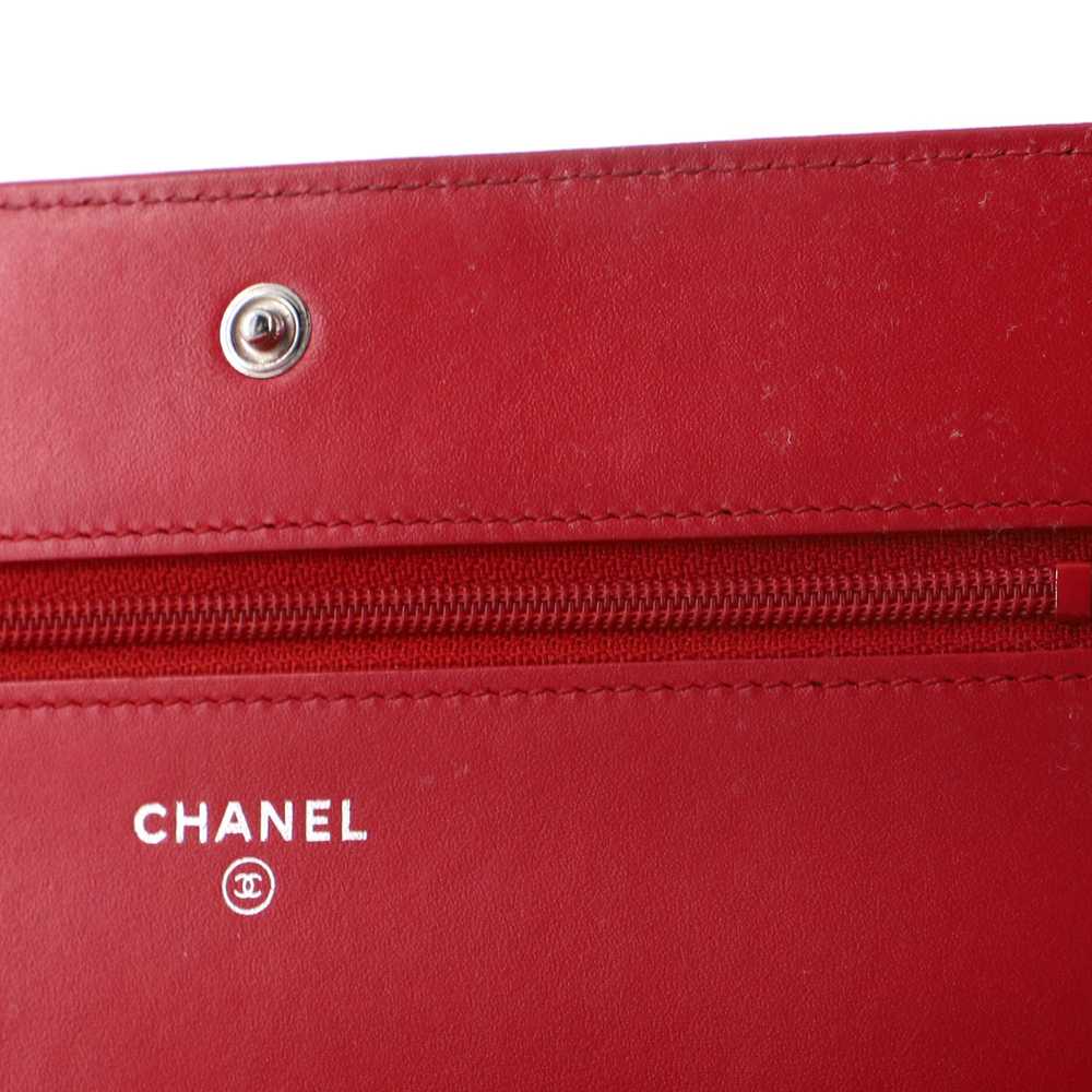 CHANEL Boy Wallet on Chain Quilted Patent - image 6