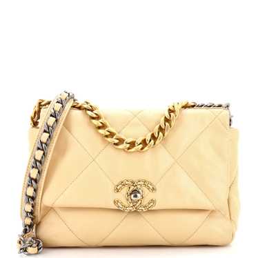 CHANEL 19 Flap Bag Quilted Leather Medium - image 1