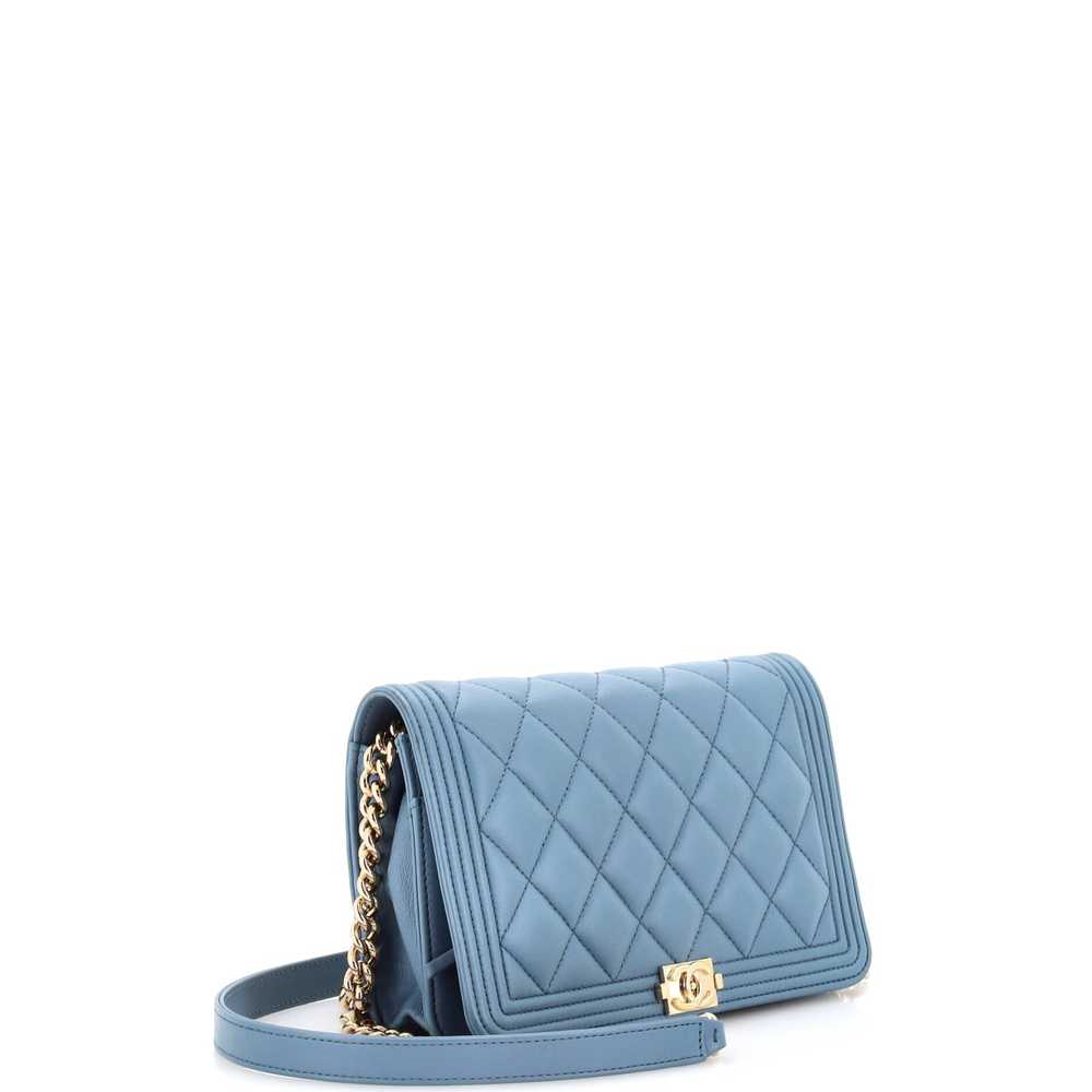 CHANEL Boy Wallet on Chain Quilted Lambskin - image 3