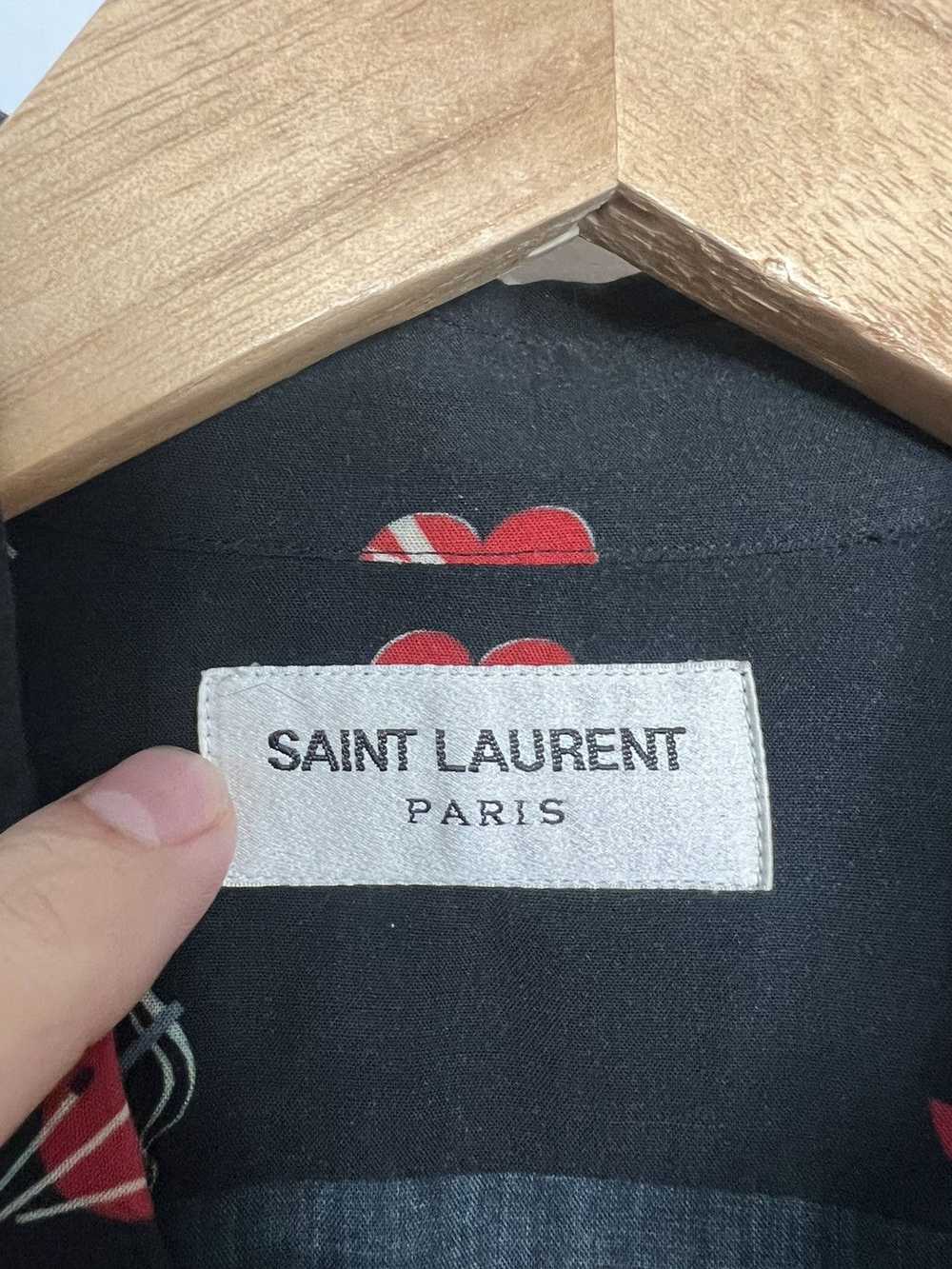 Saint Laurent Paris Smoking Hearts viscoe shirt - image 2