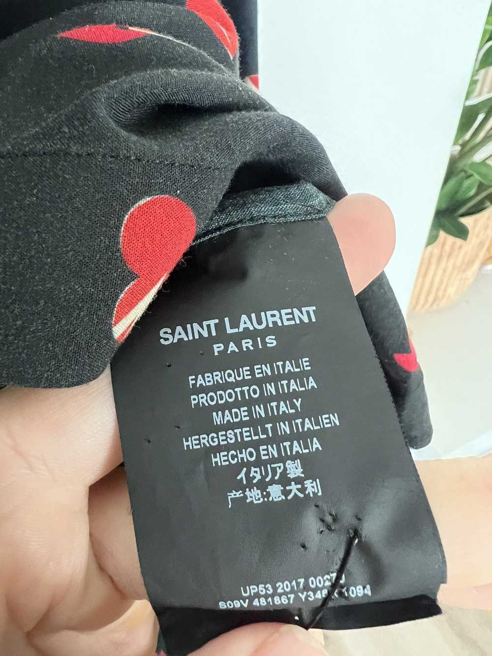 Saint Laurent Paris Smoking Hearts viscoe shirt - image 4