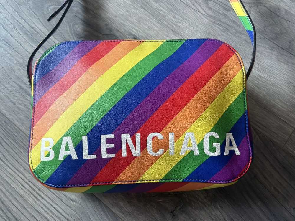 Balenciaga Logo Rainbow Cross-Body Bag - image 3