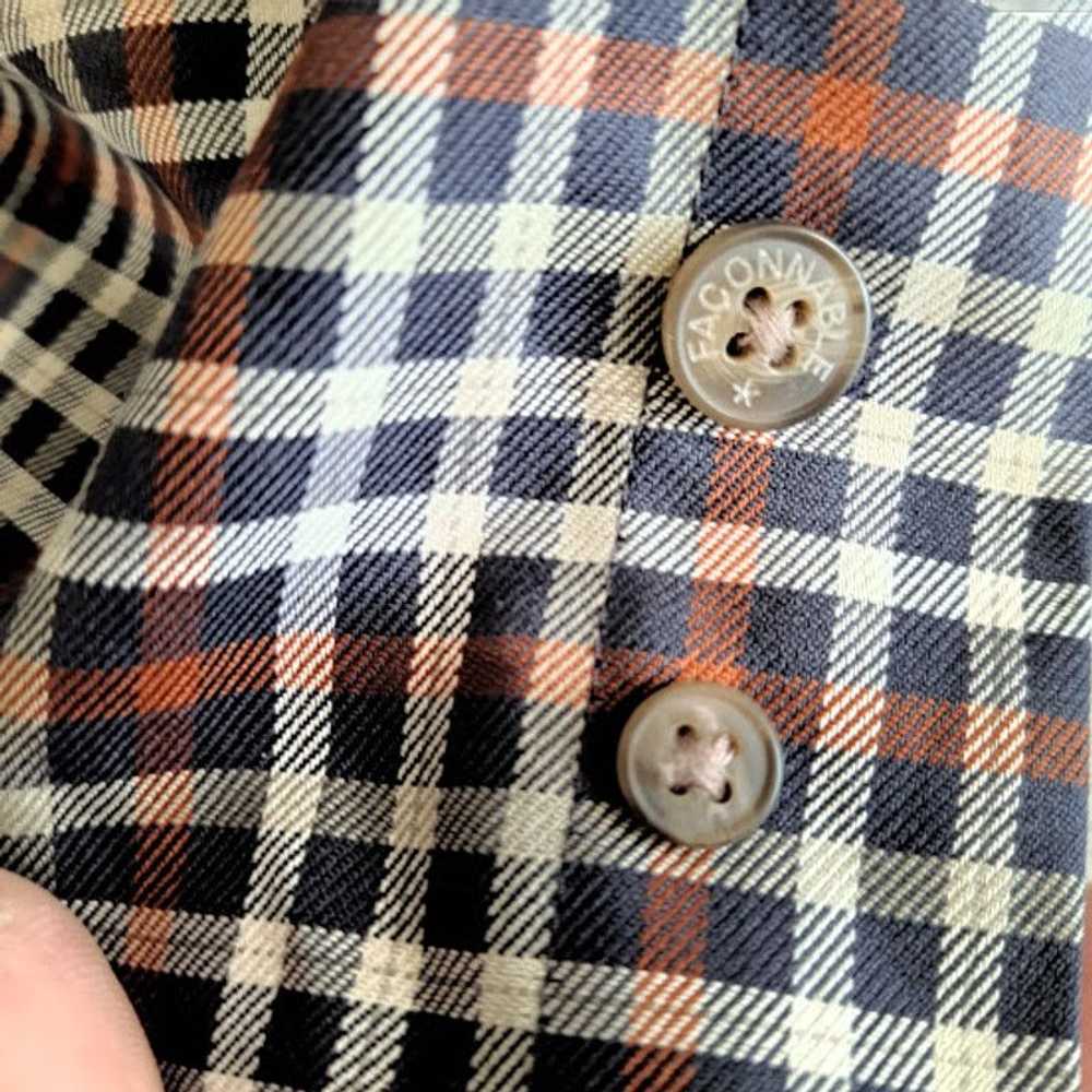 Faconnable Vintage Faconnable Size L Plaid Button… - image 6