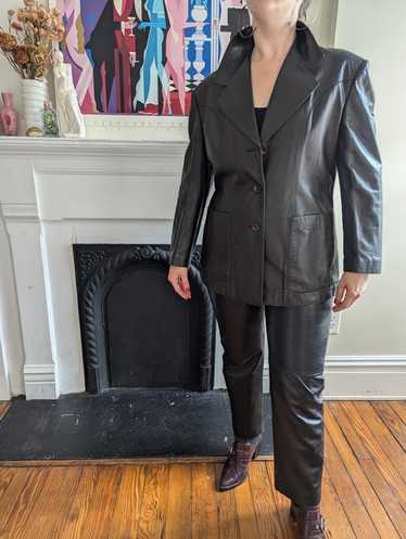 ジャケット・アウター 80s valentino uomo leather blouson Valentino Men's Leather Jacket Black L Vintage Bomber Rare