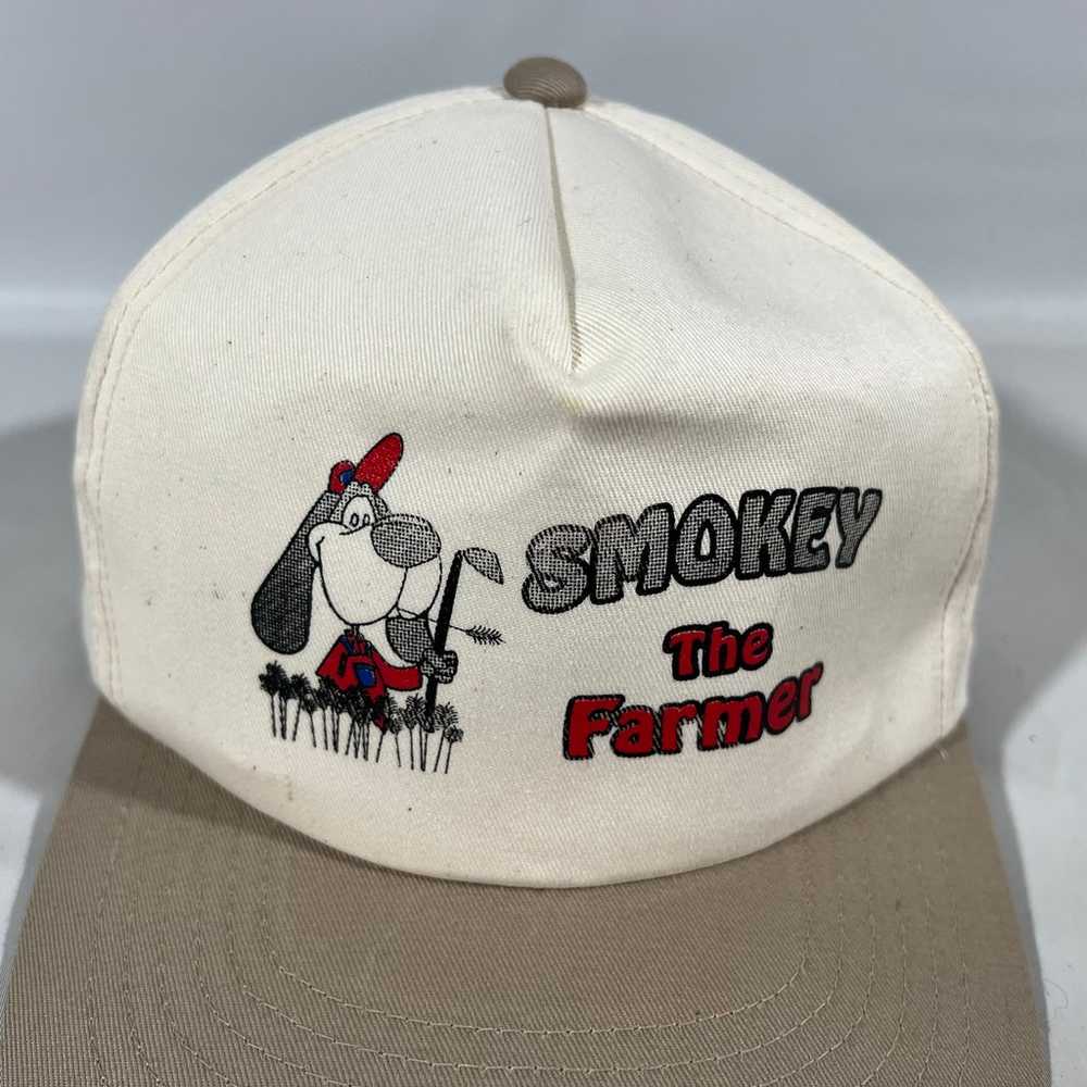 Vtg Smokey The Farmer Snapback Trucker Dad Hat Ca… - image 2