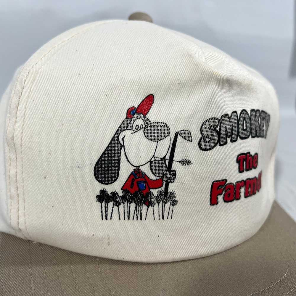 Vtg Smokey The Farmer Snapback Trucker Dad Hat Ca… - image 3