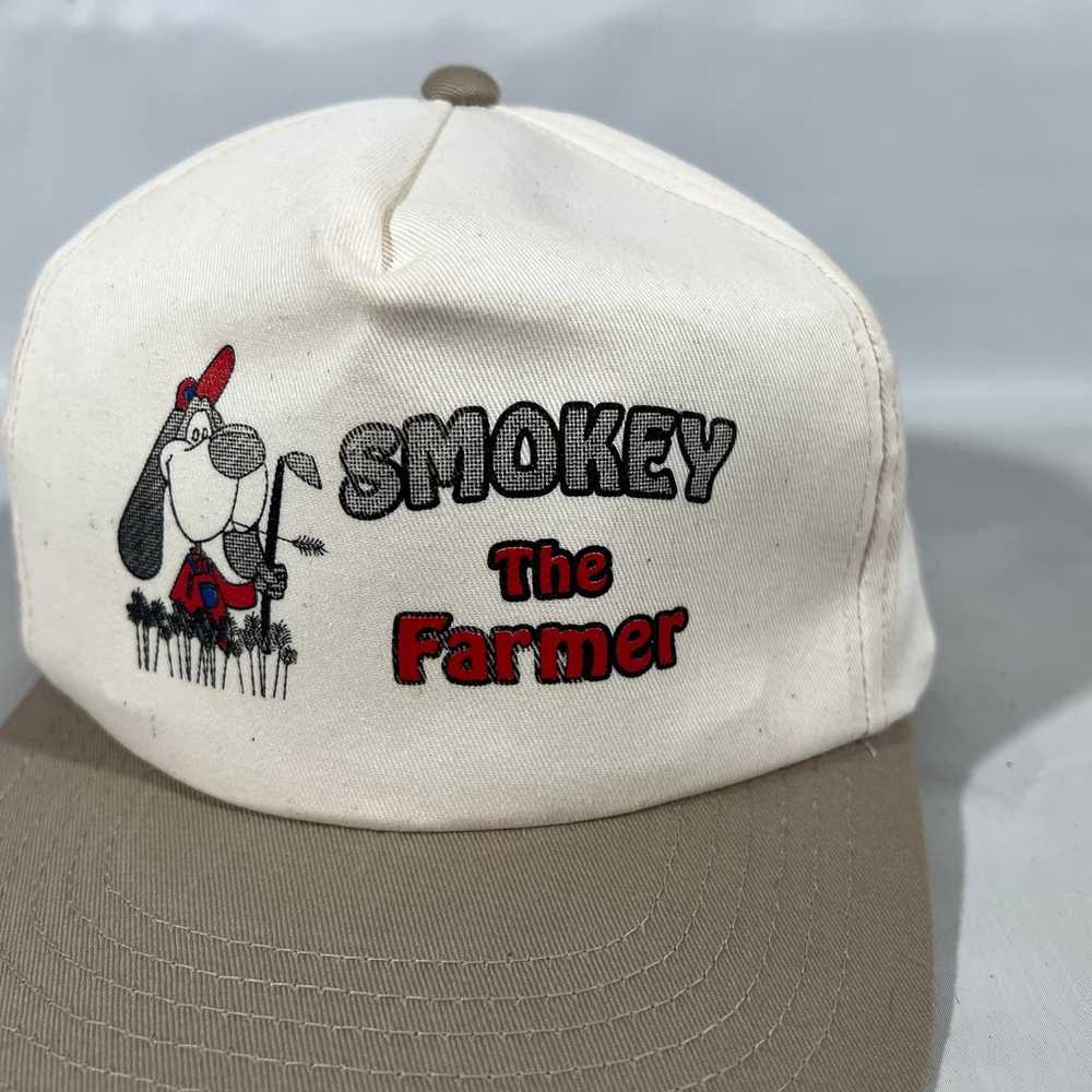 Vtg Smokey The Farmer Snapback Trucker Dad Hat Ca… - image 4