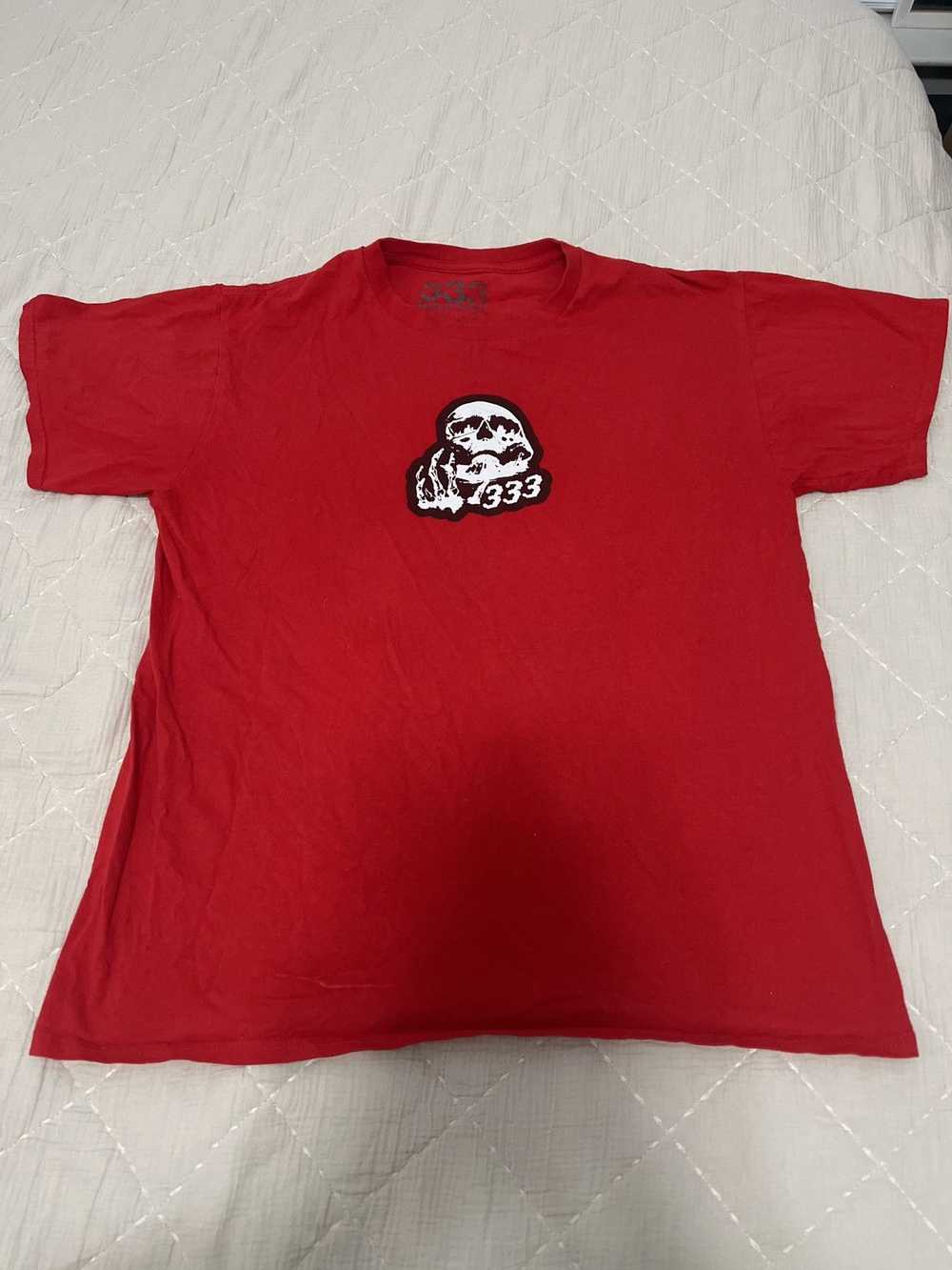 Half Evil Half evil 333 red skull tee - image 3