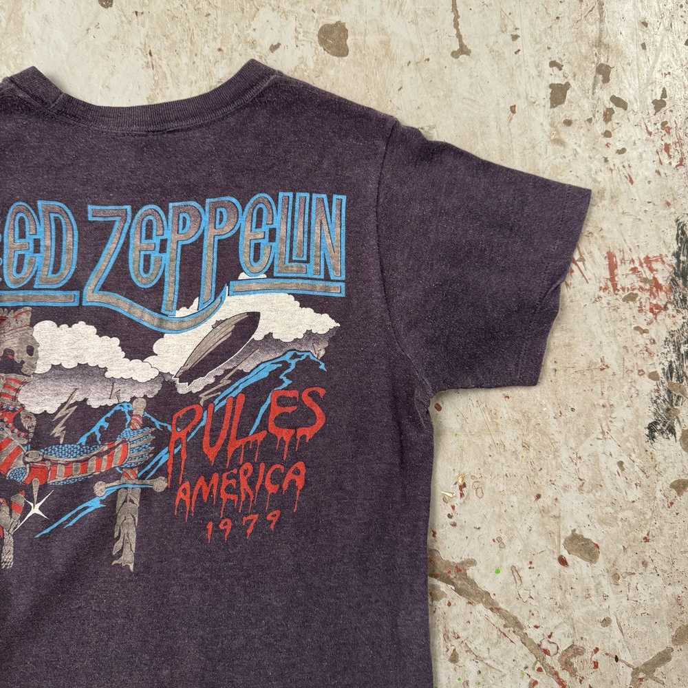 Vintage Vintage original 1979 Led Zeppelin band t… - image 9