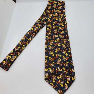 Vintage Pooh Bear Tigger Men's Neck Tie - image 1