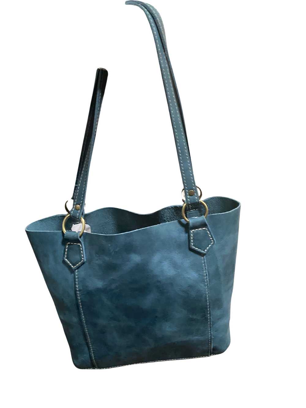 Portland Leather Aqua Market Tote - image 2