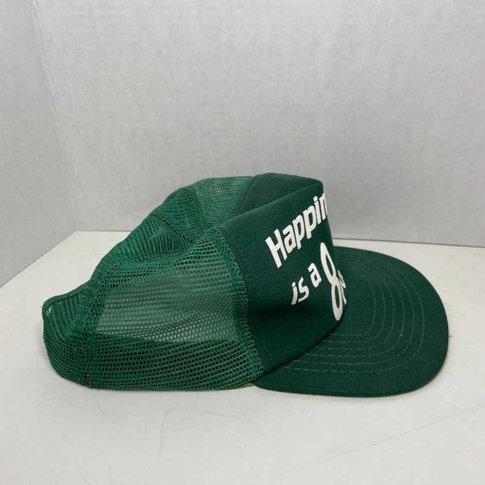 Vintage 80s Happiness Is A 8 Pointer Deer Trucker… - image 2