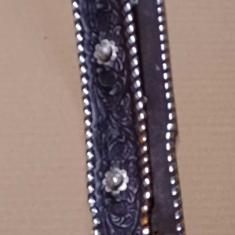 A BEAUTIFUL VINTAGE WESTERN FLORAL STUDDED NOCONA… - image 2